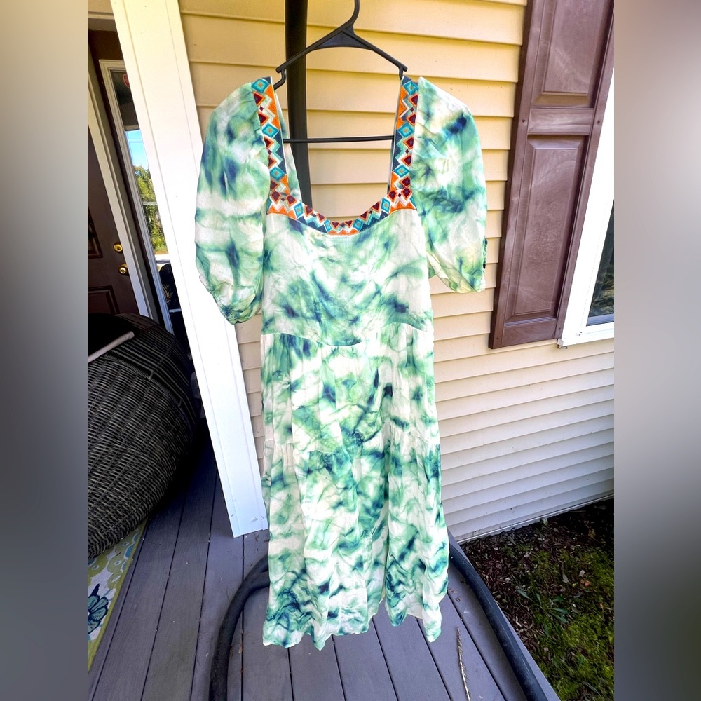 Johnny Was Cotton Tie-Dye Dress M